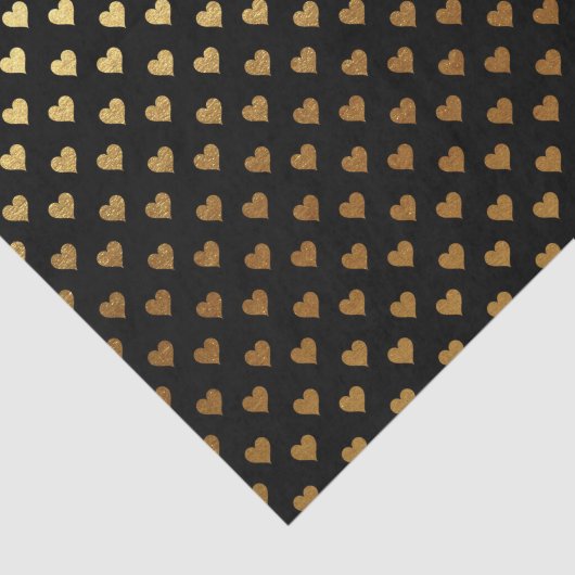 elegante zwarte goudhartslag tissuepapier (Detail)