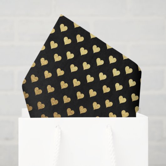 elegante zwarte goudhartslag tissuepapier (Cadeauzakje)