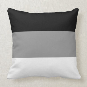 Elegante Zwarte Grijze en Witte Worp Kussen