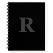 Elegante zwarte & grijze monogram