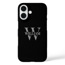 Elegante zwarte &grijze witte gepersonaliseerde mo