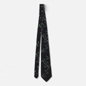 Elegante zwarte groene botanische stropdas | Stijl (Achterkant)