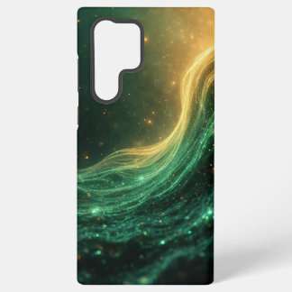 Elegante Zwarte, Groene & Gouden Golf Samsung Hoes Galaxy Hoesje
