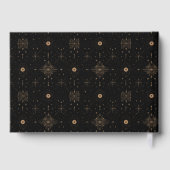 Elegante Zwarte Hemelsterren Gastenboek (Achterkant)