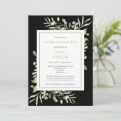 Elegante Zwarte Herdenkingsfoto voor een Dodenfees Kaart (Staand voorkant)