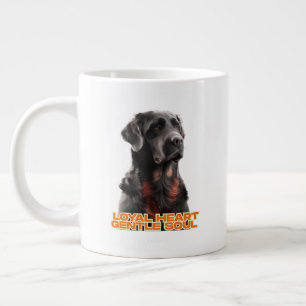 Elegante zwarte hond portret-realistische huisdier grote koffiekop