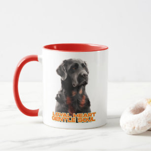 Elegante zwarte hond portret-realistische huisdier mok