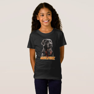 Elegante zwarte hond portret-realistische huisdier t-shirt