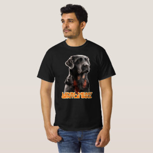 Elegante zwarte hond portret-realistische huisdier t-shirt