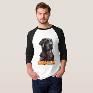 Elegante zwarte hond portret-realistische huisdier t-shirt