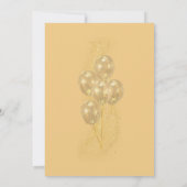 Elegante zwarte juichen voor jaren pensioen partij kaart (Achterkant)