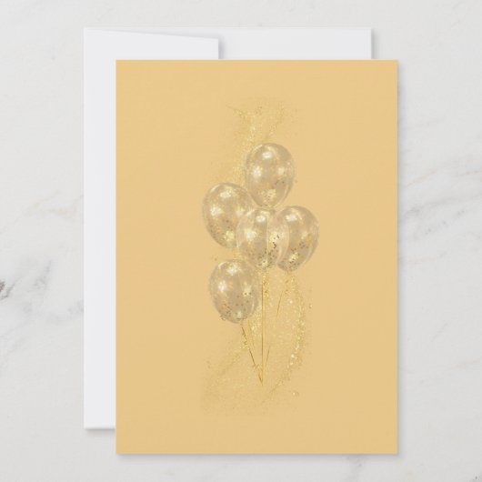 Elegante zwarte juichen voor jaren pensioen partij kaart (Achterkant)