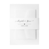 Elegante zwarte kalligrafie gepersonaliseerde brui uitnodigingen wikkel (Voorkant Voorbeeld)