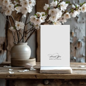 Elegante zwarte kalligrafie Save the Date uitnodig Kaart