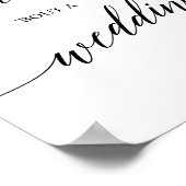 Elegante zwarte kalligrafie Taco 'Over een bruilof Poster (Hoek)