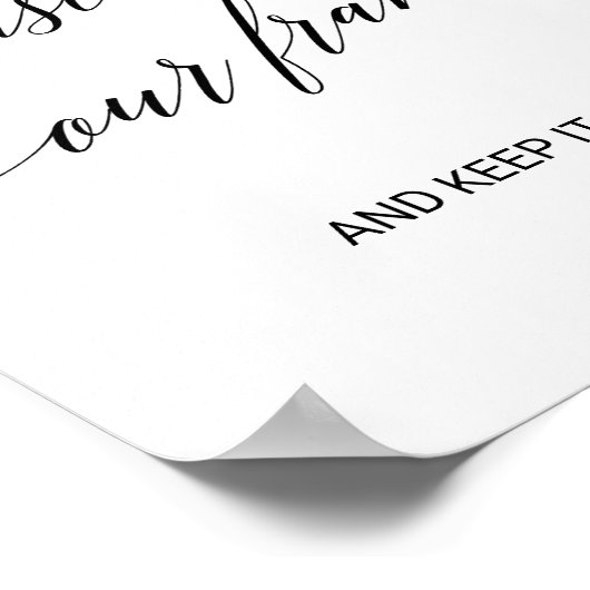 Elegante zwarte kalligrafie, teken onze lijst poster (Hoek)