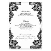 Elegante zwarte kant bruiloft detail Kaarten (Achterkant)