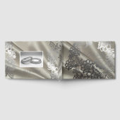 Elegante zwarte kant bruiloft gastenboek (Volledig)