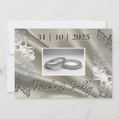 Elegante Zwarte Kant  Save The Date (Achterkant)