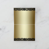 Elegante zwarte kant zwart en goud bedankt (Binnen)