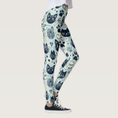 Elegante zwarte kat Chic Leggings (Rechts)