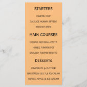 Elegante Zwarte Kat, Halloween Menu (Achterkant)