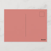 Elegante Zwarte Kat in Roze Briefkaart (Achterkant)
