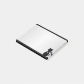 Elegante Zwarte Kat Silhouet Post-it® Notes (Schuin)