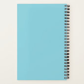 Elegante zwarte kat Waterverf kunst gepersonalisee Notitieboek (Achterkant)