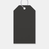Elegante Zwarte Kerstboom Gift Tag  Cadeaulabel (Achterkant)