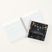 Elegante zwarte Kerstmis Spiraal Notebook Notitieboek (Binnen)