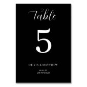 Elegante zwarte klassieke minimalistische bruiloft kaart (Achterkant)