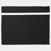 Elegante zwarte kleur blok top witte accent streep fleece deken (Voorkant (Horizontaal))