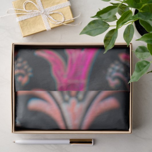 Elegante zwarte koninklijke spinkunst tissuepapier (Geschenk)