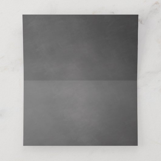 Elegante zwarte krijtbord trouwplaatskaarten plaatskaartje (Binnenkant ongevouwen)