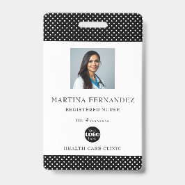 Elegante zwarte Logo geregistreerde verpleegkundig Badge