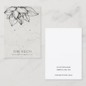 ELEGANTE ZWARTE LOTUS, EENVOUDIGE BEELDSCHERM VISITEKAARTJE (Voorkant / Achterkant)