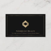 Elegante zwarte luxe Logo Visitekaartje (Voorkant)