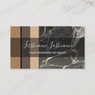 Elegante zwarte marmeren minimalistische rechthoek visitekaartje