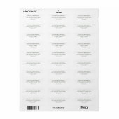 Elegante Zwarte Minimalist Etiket (Full Sheet)