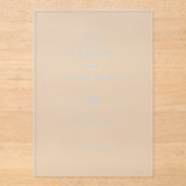 Elegante Zwarte Minimalistische Bruiloft Acryl Uitnodigingen (Voorkant)