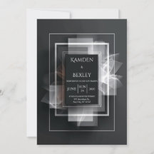 Elegante zwarte minimalistische geometrische bruil