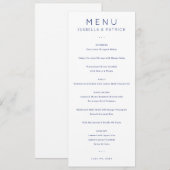 Elegante Zwarte Minimalistische Menu (Voorkant / Achterkant)