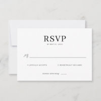 Elegante Zwarte Minimalistische RSVP