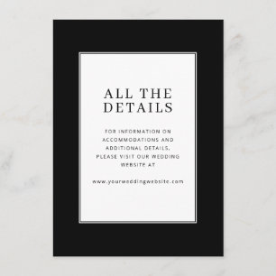 Elegante Zwarte Minimalistische Typografie Informatiekaartje