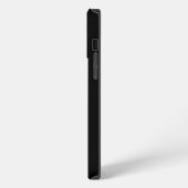 Elegante zwarte monogram initiaal letters iPhone hoesje (Linkerkant)