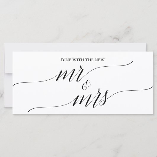 Elegante zwarte Mr. Mrs Hanging Zitting Grafiek He (Voorkant)