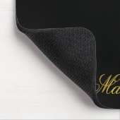 Elegante zwarte muismat met uw naam (Hoek)