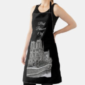 Elegante zwarte Notre Dame beste Parijse chef-kok Schort (Insitu)