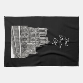 Elegante zwarte Notre Dame beste Parijse chef-kok Theedoek